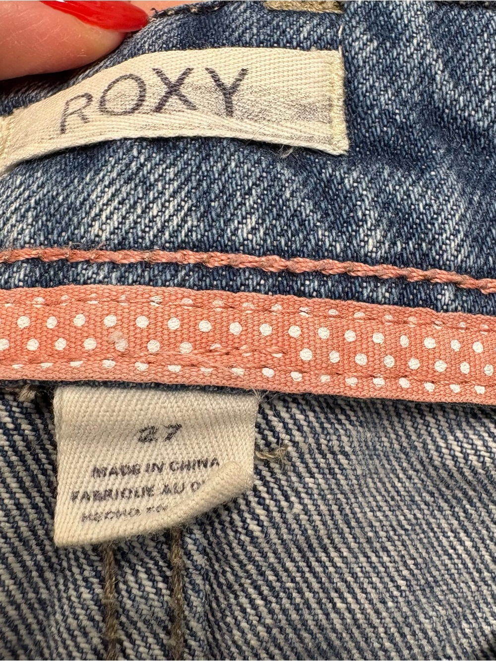 Roxy Women's Light Blue Distressed Rolled-Hem Jean Shorts - Picture 14 of 15